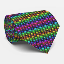 Gravata Totenköpfe und Regenbogen-Sonnenblumen Motiv 9
