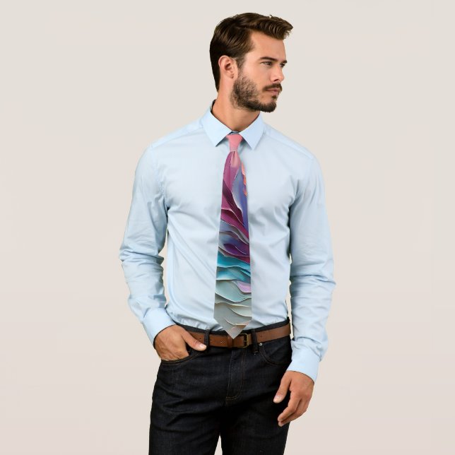 Gravata Trabalho de arte Abstrato de pintura colorida vibr (In Situ)