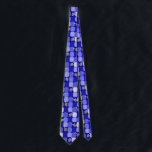 Gravata Traços de patch em azul<br><div class="desc">Uma manta de retalhos de sonho e azul original.</div>