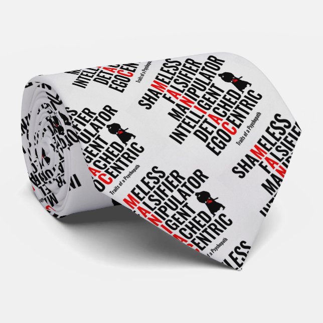 Gravata Traços de um Psicopata (Rolled)