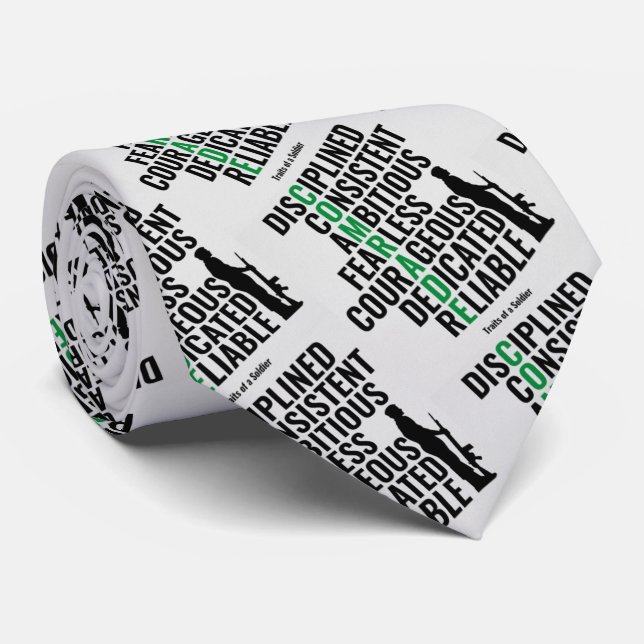 Gravata Traços de um Soldado (Rolled)