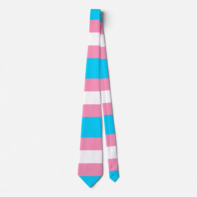 Gravata  Transgender Flag | LGBTQIA+ Pink, Blue and White (Frente)