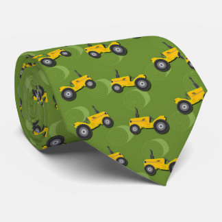 Gravata Trator de Fazenda Amarelo masculino