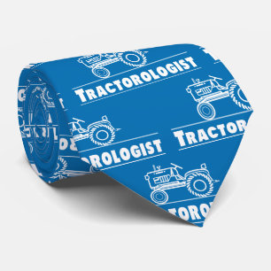 Gravata Trator Tractorologista Engraçado Azul Humoroso Ma