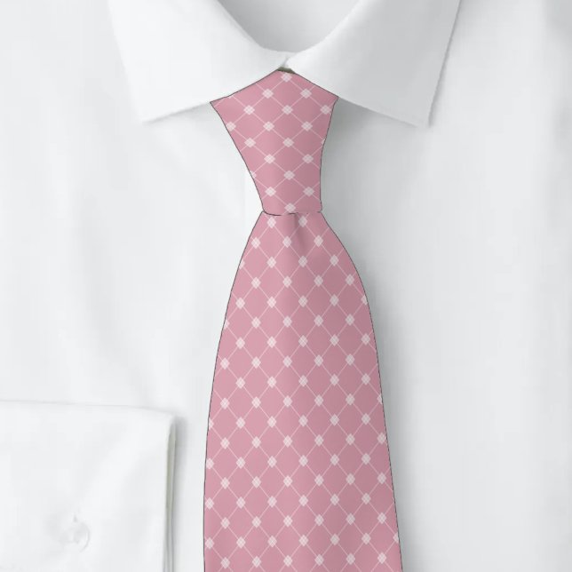 Gravata Treliça Rosa Empoeirada (Criador carregado)