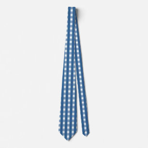 Gravata "Trending Blue and White Gingham Check"
