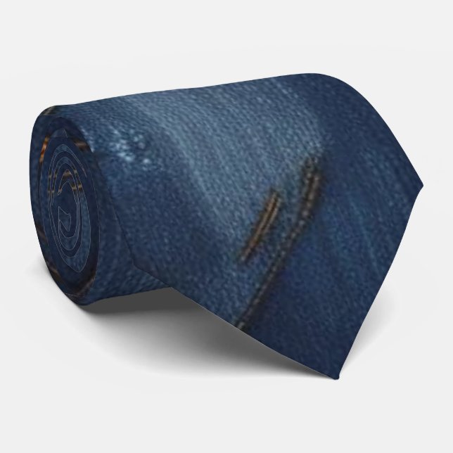 Gravata Trendy Denim Style Neck Tie (Rolled)