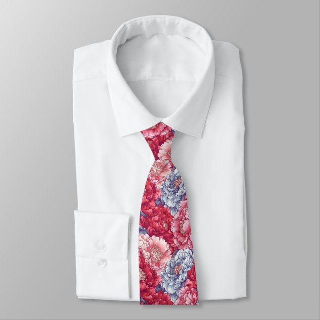 Gravata Trendy Gifts For Guys Peonies Floral (Amarrado)