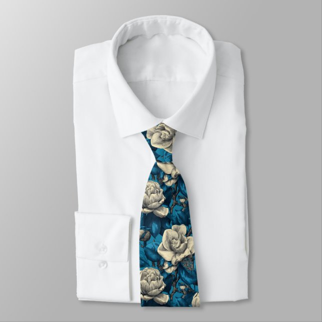 Gravata Trendy Gifts For Men Gardenias Floral (Amarrado)