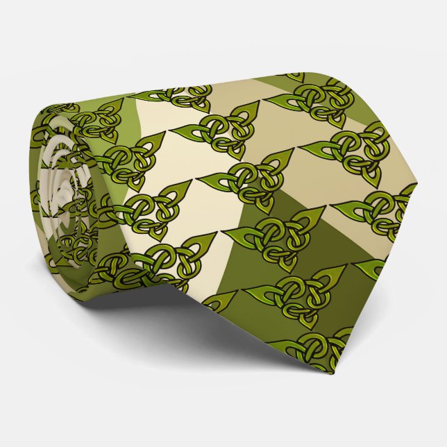 Gravata Triângulo - Nó Celtico Repetir Sobre Jumbo Zigzag (Rolled)