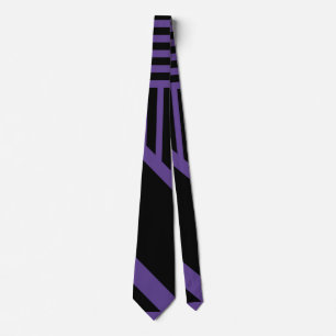 Gravata Triângulo Stripes em roxo e preto