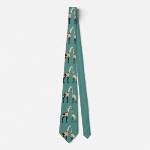 Gravata Triângulos Geométricos Giraffe Tie