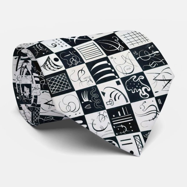 Gravata Trinta, Abstração Biomórfica - Kandinsky (Rolled)