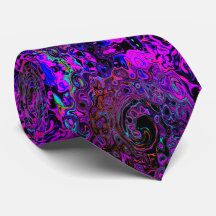 Trippy Black and Magenta Retro Liquid Swirl