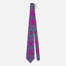 Trippy Retro Magenta, Azul e Verde Abstrato