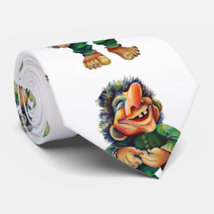 Gravata Troll Funny Personagem de desenho animado Quirky N