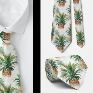 Gravata Tropical Abacaxi Vegetação Aloha Havaí Havaiano