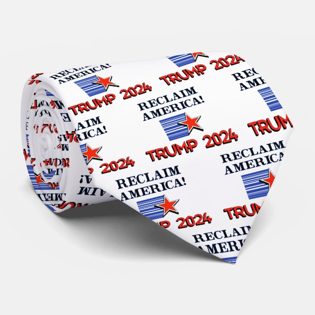 Gravata TRUMP 2024 Reclaim America Neck Tie (Rolled)