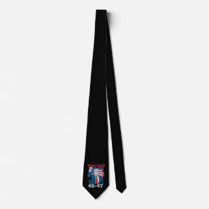 Gravata Trump 45 47 Vintage Retro Bandeira Americana dos E