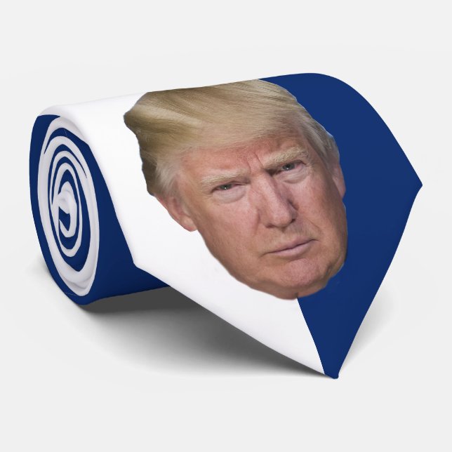 GRAVATA TRUMP-WHITE & ALGUMA COR --FUNDO VARIÁVEL (Rolled)