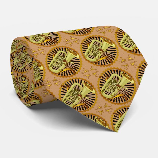 Gravata Tuba Swirls (Rolled)