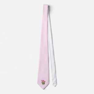 Gravata Tulipas de Pastel Rosa