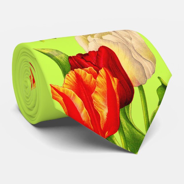 Gravata tulipas impressão (Rolled)