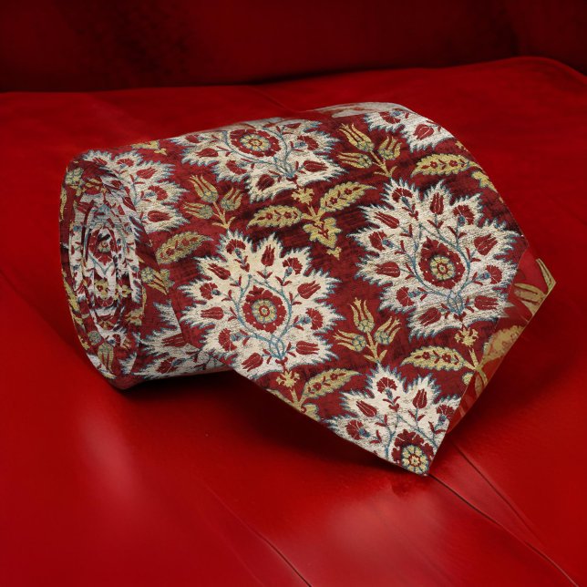 Gravata Turco do século XVII Borgonha de Branco (Criador carregado)