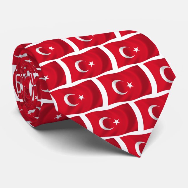 Gravata Turquia Flag Tie (Rolled)