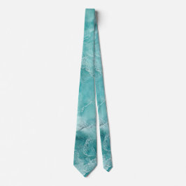 Gravata Turquoise Swirl Mens Neck Tie