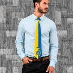 Gravata Ucrânia, Bandeira, Casaco de Armas, Tryzub/Tie Ucr<br><div class="desc">Gravata do Pescoço: Ucrânia,  Bandeira,  Casaco de Armas - Símbolo da República de Tryzub e Ucrânia / У к р а н ї а</div>