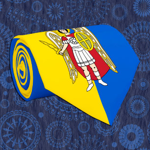 Gravata Ucrânia e Kiev City Casaco de Armas, Bandeira da U