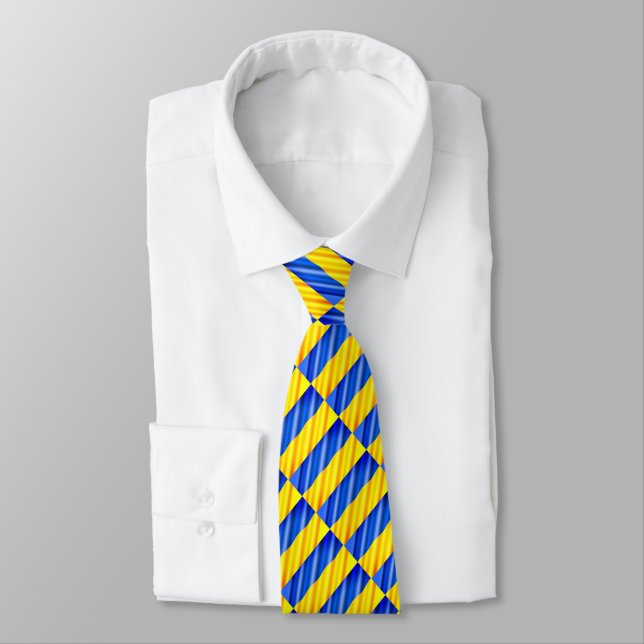 Gravata Ucrânia Flag Neck Tie - Liberdade (Amarrado)