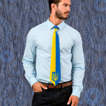 Gravata Ucrânia, Tryzub, Bandeira Ucraniana/Casaco de Arma<br><div class="desc">Gravata do Pescoço: Ucrânia,  bandeira ucraniana,  Casaco de armas - Tryzub/У к р а ї н а</div>
