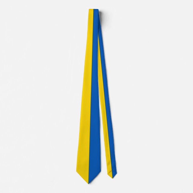 Gravata Ukrainian flag. Support Ukraine.  (Frente)