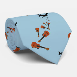 Gravata Ukuleles sendo derrubado de um avião
