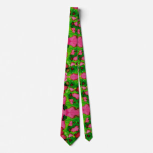 Gravata Um estudo em rosa e verde