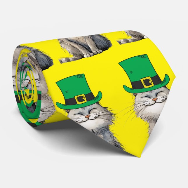 Gravata Um gato irlandês feliz (Rolled)