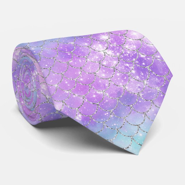 Gravata Uma Galáxia de Sereia Série Design 11  (Rolled)