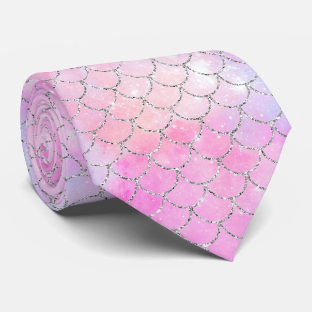 Gravata Uma Galáxia de sereia Série Design 4  (Rolled)