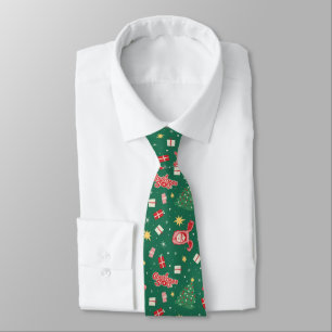 Gravata Uma história de Natal   Padrão de Ícone de Natal