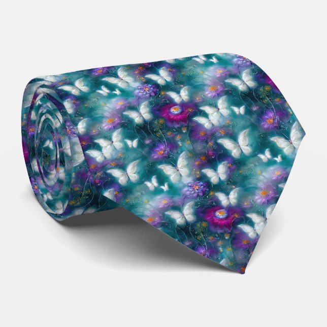 Gravata Uma Série de Borboleta Mística Design 9 (Rolled)