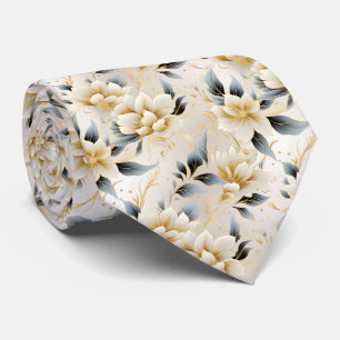 Gravata Uma Série Floral de Casamento Design 9