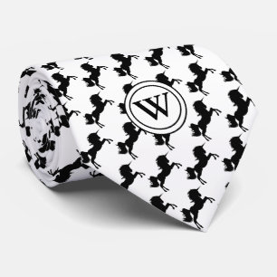 Gravata UNICORN com Escritura Cristã Monograma Branco