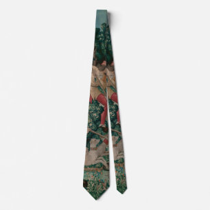 Gravata Unicorn Hunt Medieval Art - Unicorn É Atacado