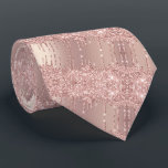 Gravata Unidades Sparkly do Coletor Luminoso com Lente Dou<br><div class="desc">Gravatas com o Rosa Dourado Blush Glitter Sparkle Drips Modern Design - ou Add Your Unique Text / Name - Torne o seu Especial Tie Gift - Redimensionar e mover ou remover e adicionar texto / elementos com a ferramenta Personalização. Design por MIGNED. Por favor, veja meus outros projetos. Você...</div>