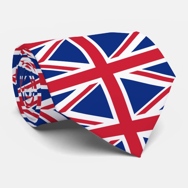 Gravata Union Jack - Reino Unido - Bandeira britânica (Rolled)