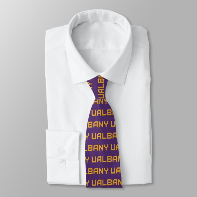 Gravata Universidade de Albany Wordmark (Amarrado)
