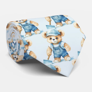 Gravata Urso de Pelúcia Azul