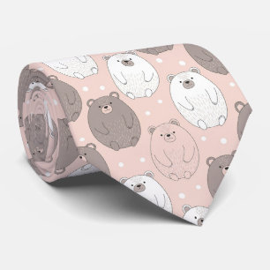 Gravata Urso Fofo - Suave Floresta Pastel (2)